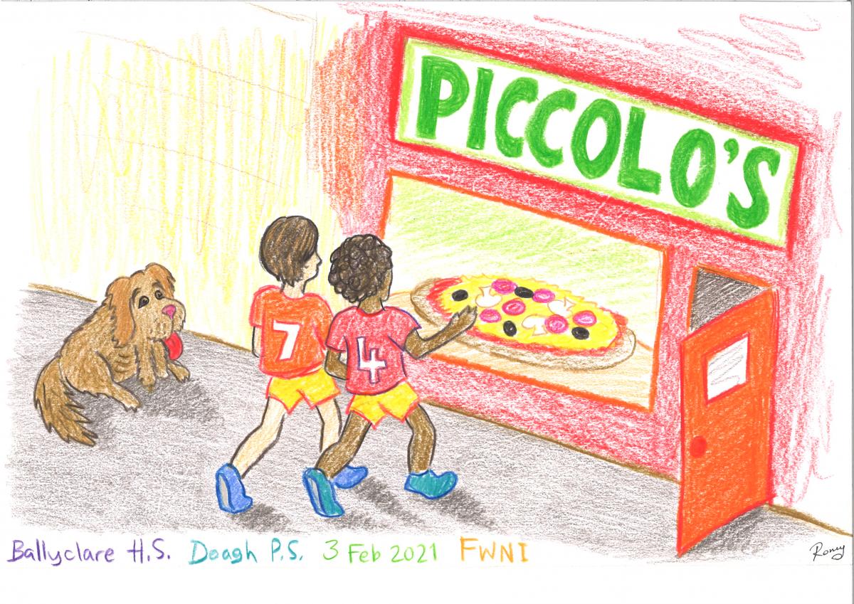 Illustration for The Story of the Two Best Friends written by Doagh Primary P6 and Ballyclare High School Year 8